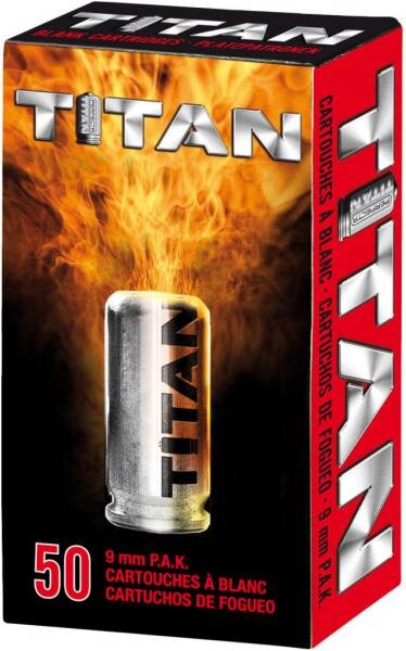 Titan 9mm PAK Platzpatronen - Knallpatronen 50 Schuss