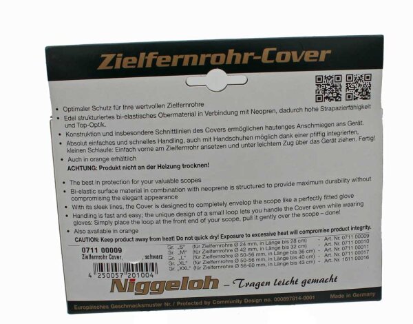 Niggeloh Cover Schutzhülle für Zielfernrohr aus Neopren Größe M bis Ø 42 mm *NEU*