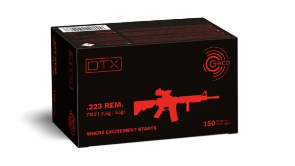 Patronen .223 REM GECO VM DTX 3,6G/55GR 150ER
